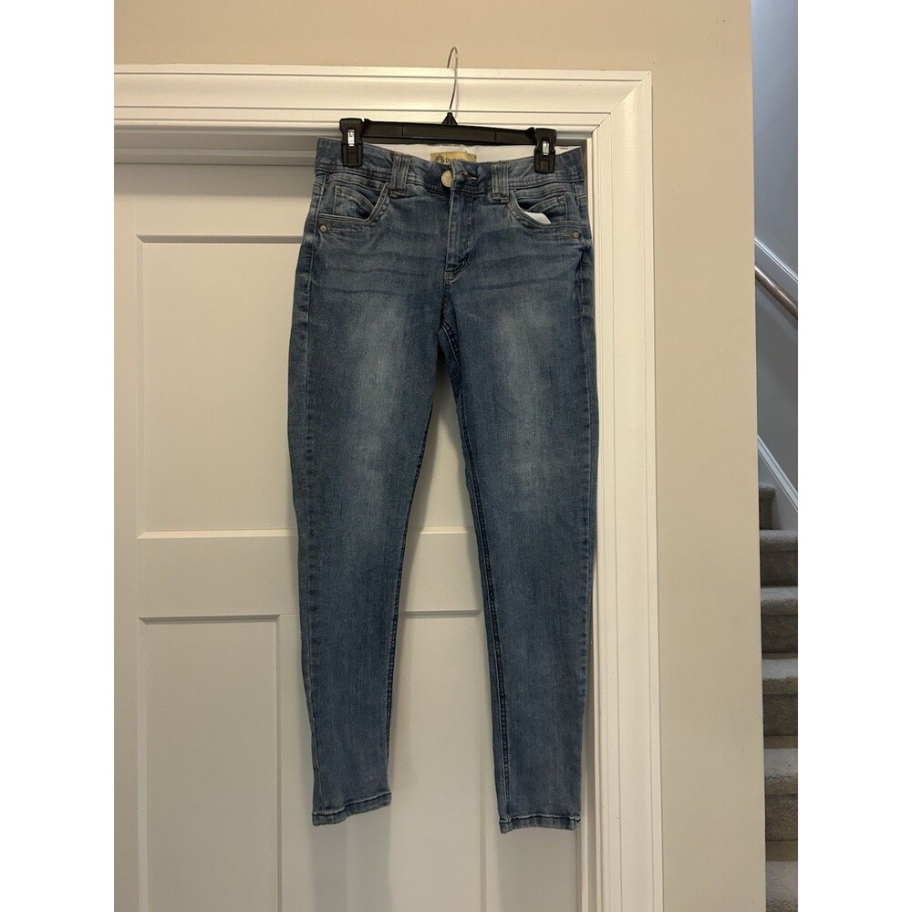 Democracy Jeans Women Size 4 Light Blue AB Solution Skinny Leg Mid-Rise Stretch